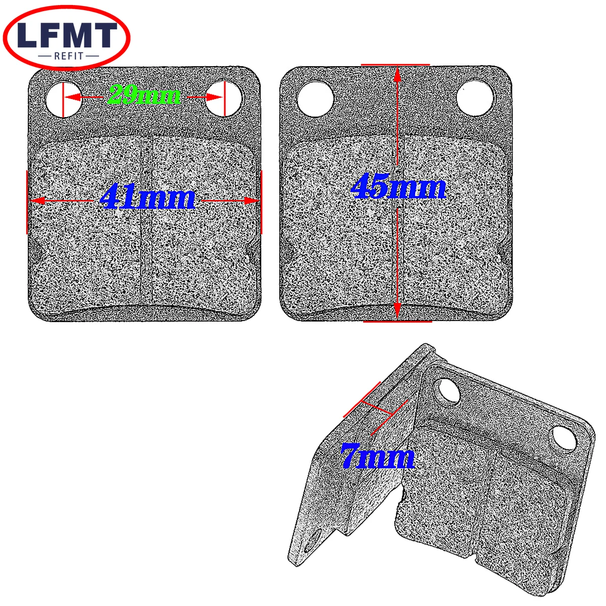 Motorcycle electric bike universal brake pad front and rear