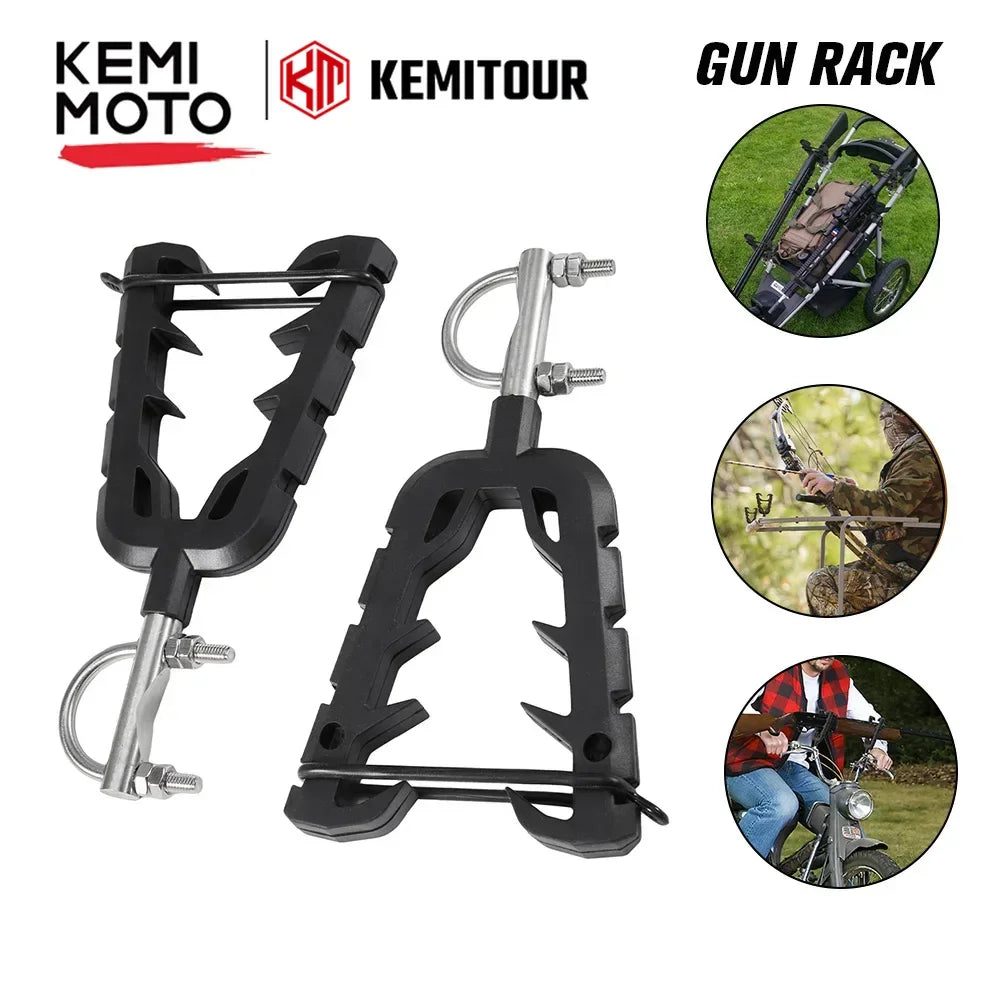 ATV UTV Quad Bike Handle Bar Gun Rack Bow Utility Rack Holder