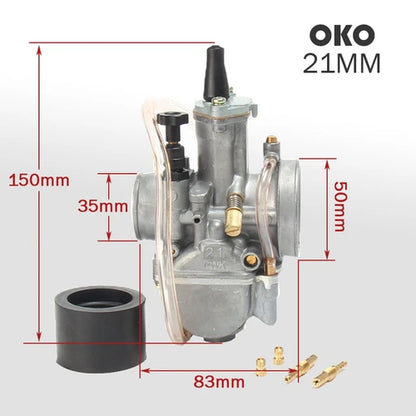 For OKO Dirt Bike ATV DIO JOG 2T 4T Motorcycle Carburetor PWK 21 24 26