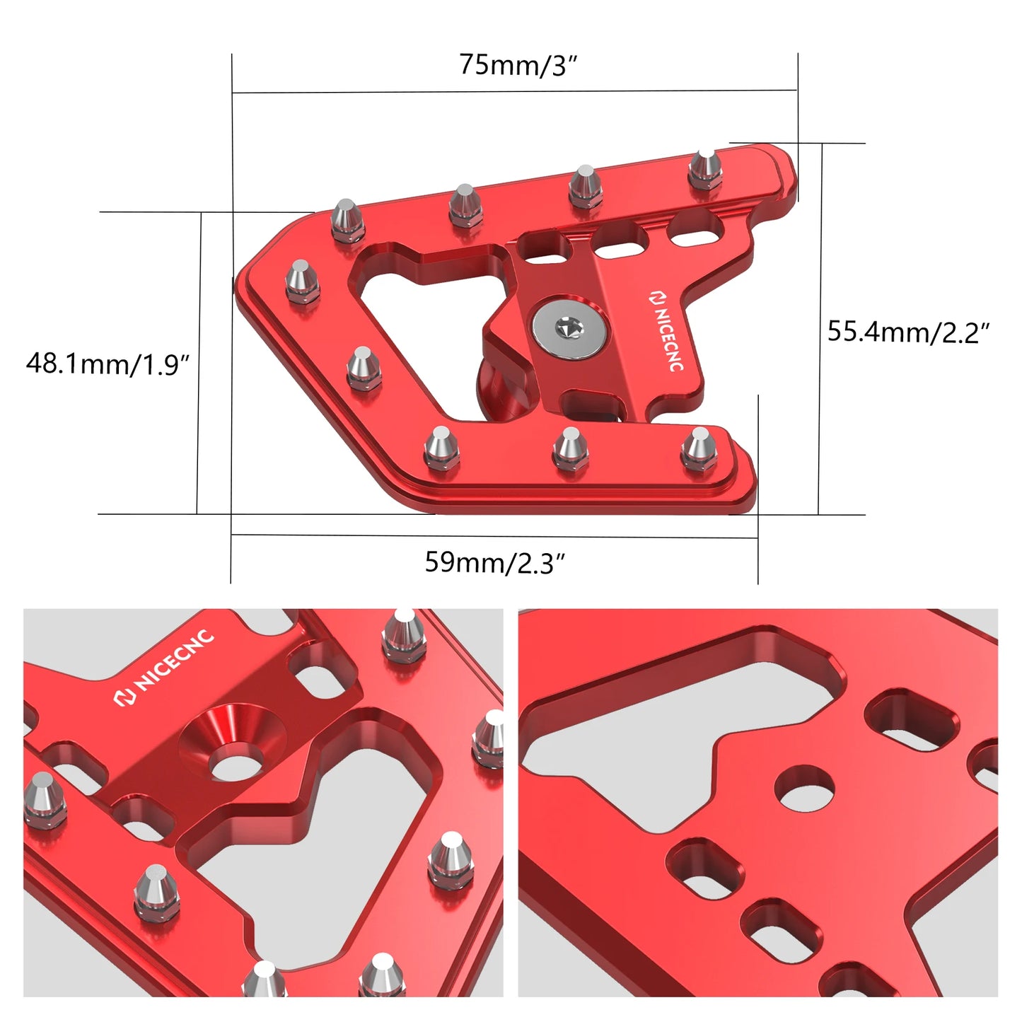 Enlarge Rear Brake Pedal Plate for Yamaha Raptor 700 2006-2012 Rear