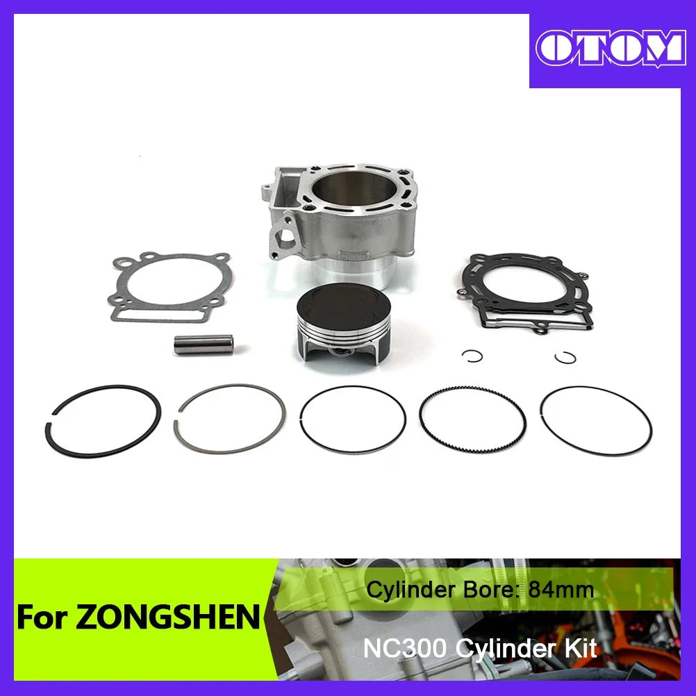 OTOM Motocross 84mm NC300 Cylinder Kit Forged Big Bore Piston Ring