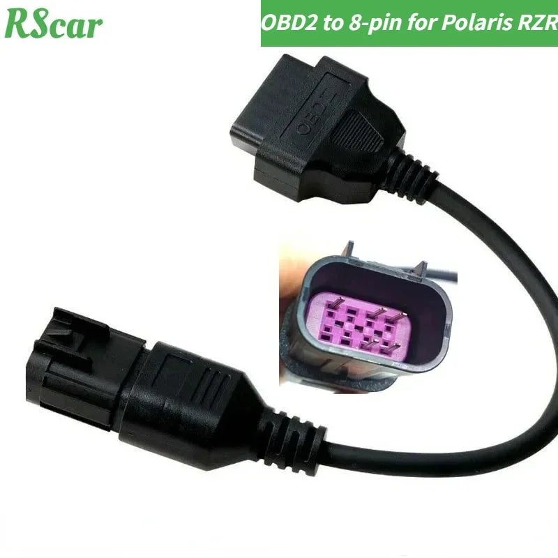 NEW NOBD OBD2 To 8 Pin Diagnostic Adapter ATV Motorcycle Connection