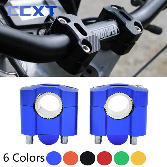 22mm 28mm Motorcycle CNC Bar Clamps Handlebar Risers Adapter For