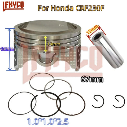 Motorcycle Accesories Engine Part 67mm Big Bore for Honda CRF230 F CRF