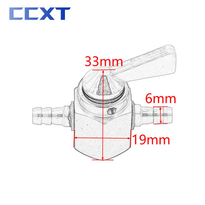 6mm Inline Motorcycle Fuel Tank Switch Balve ON OFF Petrol Fuel Tap