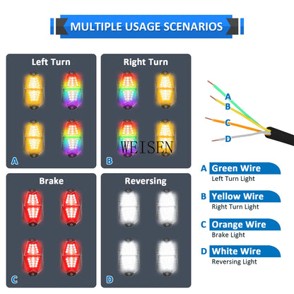 RGB Rock LED Lights Remote & APP for Off-road UTV ATV SUV Car Golf