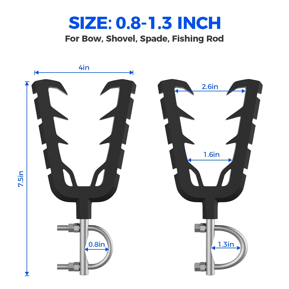 ATV UTV Quad Bike Handle Bar Gun Rack Bow Utility Rack Holder