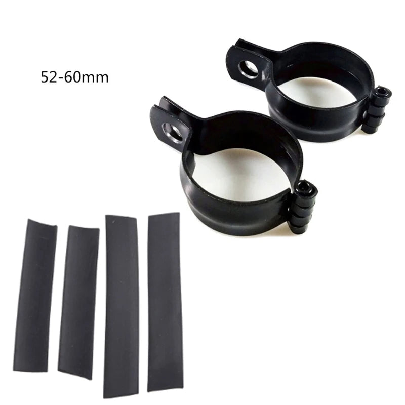 Fog Light Turn Signal Clamps Brackets Motorcycle Light Parts Black /