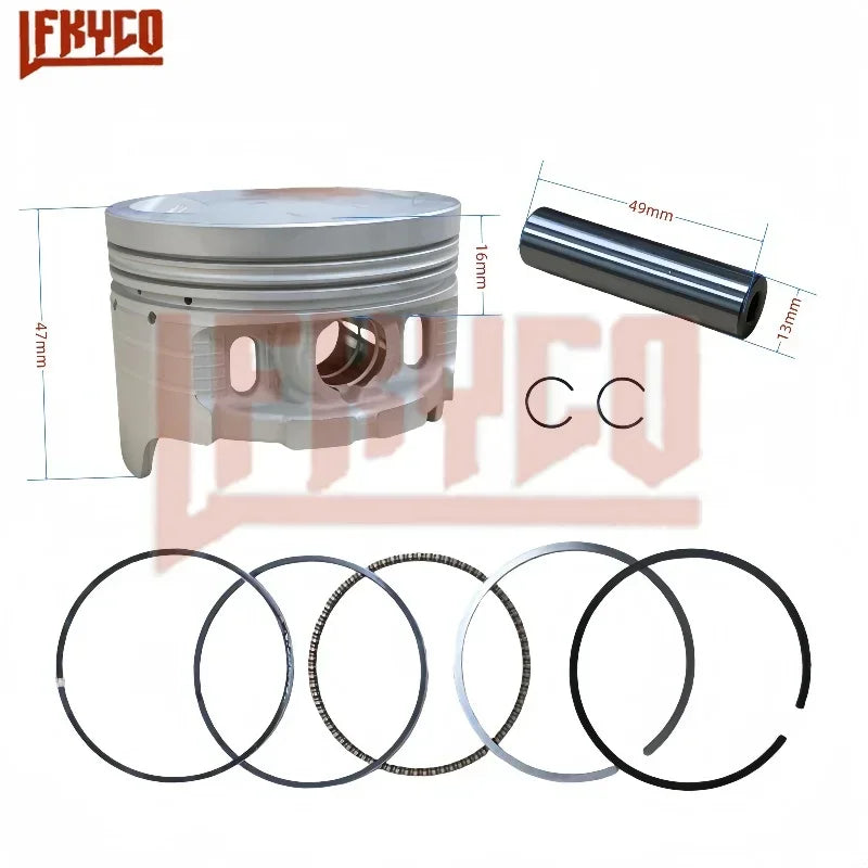 Motorcycle Accessories 65.5mm Engine Parts Cylinder Piston 13mm Pin